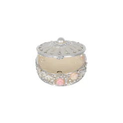 Crystal Studded Enameled Jewelry Box