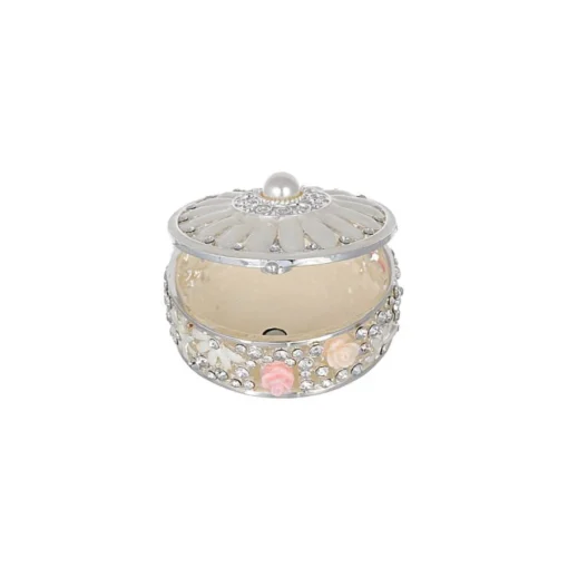 Crystal Studded Enameled Jewelry Box