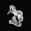 Crystal Studded Silver Horse with Panther