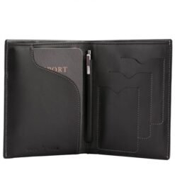 Cuir Ally Voyager Smart Passport Wallet – Black