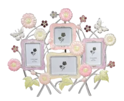 Enameled Crystal Studded Family Photo Frame