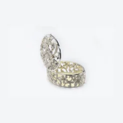 Enameled Flower Design Jewelry Box