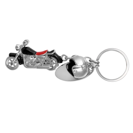 Enameled Motorcycle Keychain