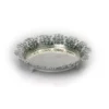 Flower Border Round Silver Tray Size-Medium