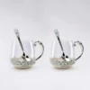 Flower Motif Silver Tea Cup Set Of Two