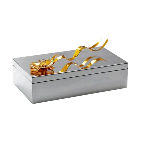 Golden Flower Silver Box