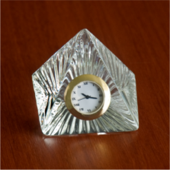 Hexagonal Crystal Glass Desk Clock