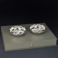 Inverted Scalloped Border Dry Fruit Bowls- Set of 2 7 Inverted Scalloped Border Dry Fruit Bowls- Set of 2