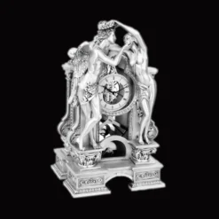 Love and Psyche Exceptional Silver Clock