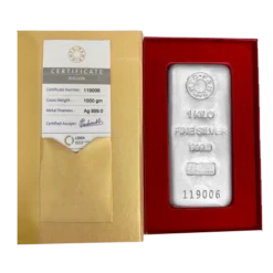 MMTC-PAMP 1 KG SILVER CASTED BAR 999 PURITY