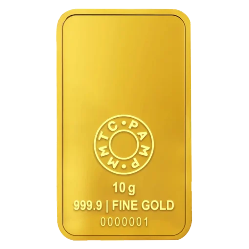 MMTC-PAMP LOTUS 24K (999.9) 10 GM GOLD BAR