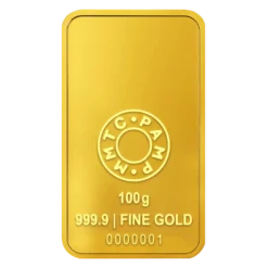 MMTC-PAMP LOTUS 24K (999.9) 100 GM GOLD BAR