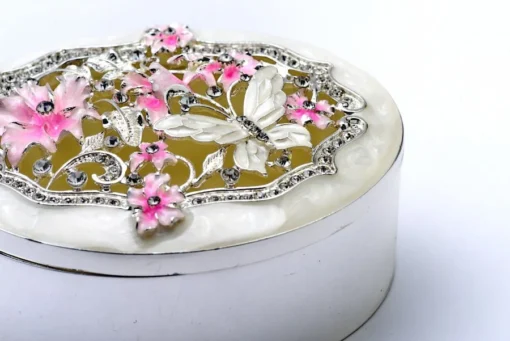 Oval Enameled Jewelry Box 4 Oval Enameled Jewelry Box