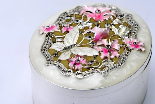 Oval Enameled Jewelry Box 5 Oval Enameled Jewelry Box