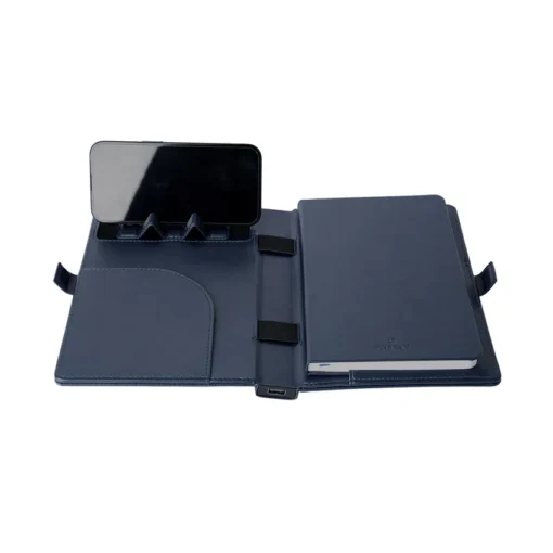 Pennline Superbook Edge Organizer With Fast Wireless Charging + 8000mAh Powerbank Blue 4 Pennline Superbook Edge Organizer Blue.