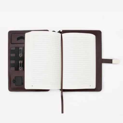 Pennline Superbook Organizer With Wireless Charging And 16GB Flash Drive Coffee Brown