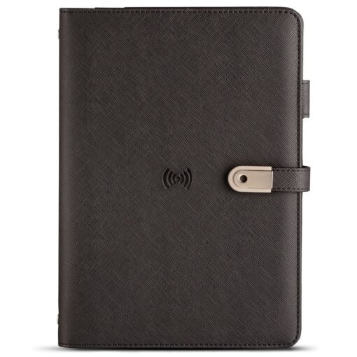 Organizer Diary with Wireless Charger 4000 MAH Power Bank And 16GB Flash Drive-Black