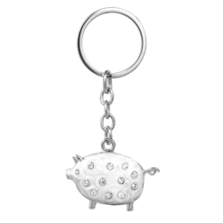 Piggy Enameled Baby Keychain