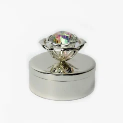 Pink Crystal Silver Box (Big)