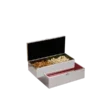 Red Ripple Design Silver Box, Size-Medium