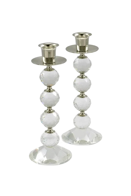 Round Crystal Candle Stand (Pair)