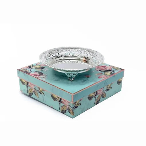 Round Cutwork Silver Platter, Size-Medium