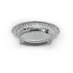 Round Cutwork Silver Platter, Size-Medium