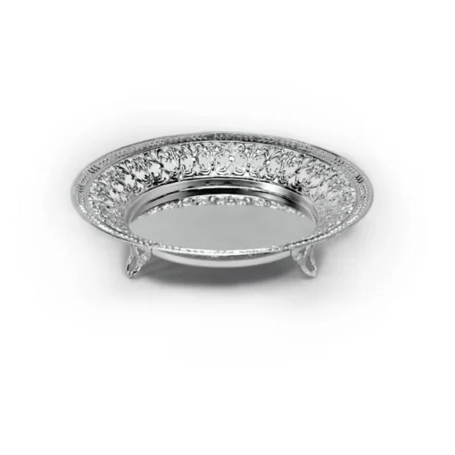 Round Cutwork Silver Platter, Size-Medium