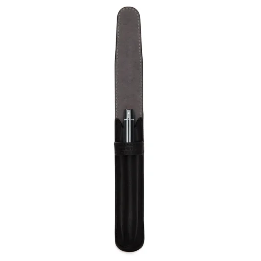 Sheaffer Gift Set Glossy Black 300 9312 Ballpoint Pen With Chrome Trim And Pen Pouch