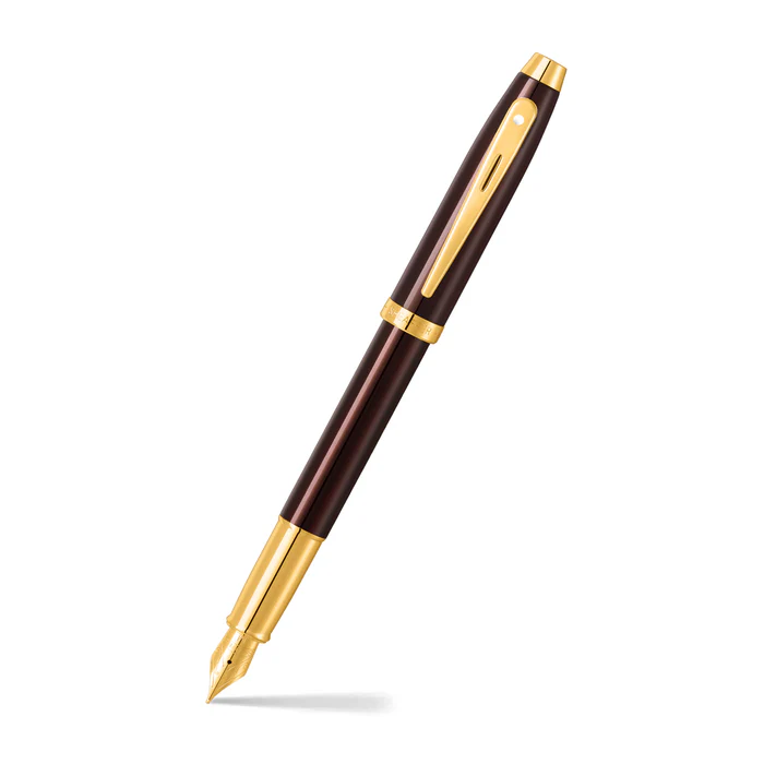Sheaffer® 100 9370 Glossy Coffee Brown Fountain Pen With PVD Gold-Tone Trim - Medium 5 Sheaffer® 100 9370 Glossy Coffee Brown Fountain Pen With PVD Gold-Tone Trim - Medium