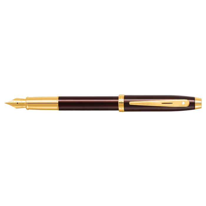 Sheaffer® 100 9370 Glossy Coffee Brown Fountain Pen With PVD Gold-Tone Trim - Medium 6 Sheaffer® 100 9370 Glossy Coffee Brown Fountain Pen With PVD Gold-Tone Trim - Medium