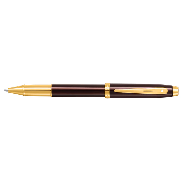 Sheaffer® 100 9370 Glossy Coffee Brown Rollerball Pen With PVD Gold-Tone Trim 3 Sheaffer® 100 9370 Glossy Coffee Brown Rollerball Pen With PVD Gold-Tone Trim