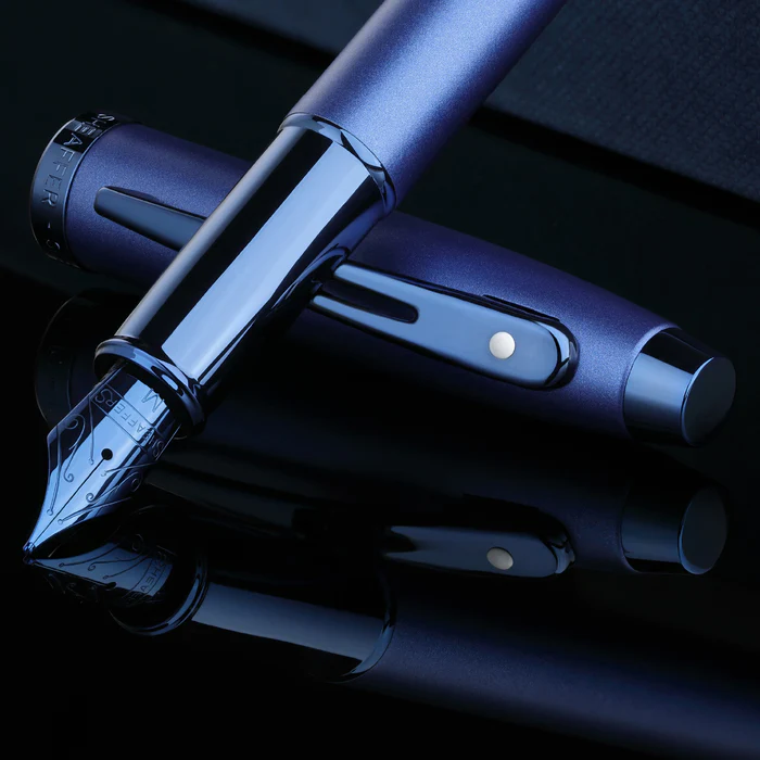 Sheaffer® 100 9371 Satin Blue Fountain Pen With PVD Blue Trim - Medium 3 Sheaffer® 100 9371 Satin Blue Fountain Pen With PVD Blue Trim - Medium
