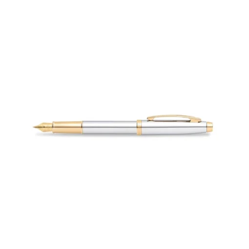 Sheaffer® 100 Bright Chrome Fountain Pen With Gold Trims - Fine 6 Sheaffer® 100 Bright Chrome Fountain Pen With Gold Trims - Fine