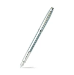 Sheaffer® 100 Brushed Chrome Fountain Pen With Chrome Trims - Fine