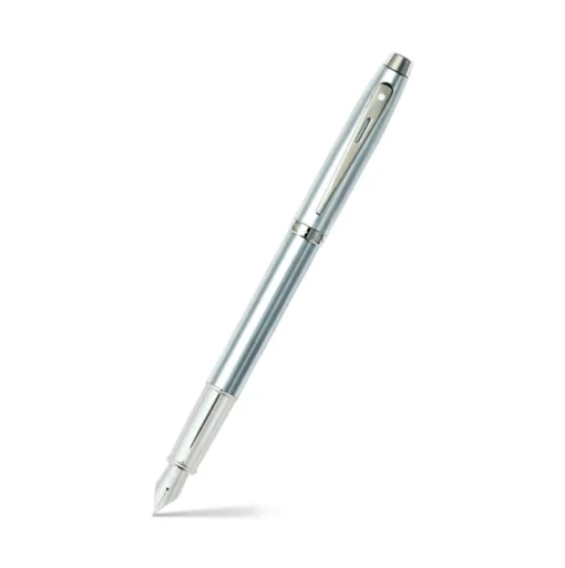Sheaffer® 100 Brushed Chrome Fountain Pen With Chrome Trims - Fine