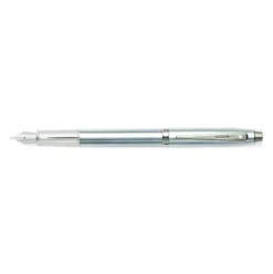 Sheaffer® 100 Brushed Chrome Fountain Pen With Chrome Trims - Fine