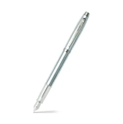 Sheaffer® 100 Brushed Chrome Fountain Pen With Chrome Trims - Medium