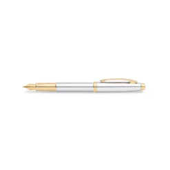 Sheaffer® 100 Chrome with Gold Trims Fountain Pen - Medium