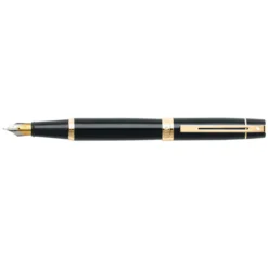Sheaffer® 300 Glossy Black Fountain Pen With Gold Trims - Medium 8 Sheaffer® 300 Glossy Black Fountain Pen With Gold Trims - Medium