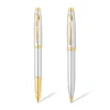 Sheaffer® Gift Set ft. Bright Chrome S100 9340 with Gold Tone Trim as Set of 2 pens - Ballpoint Pen & Fountain pen (M) 2 Sheaffer® Gift Set ft. Bright Chrome S100 9340 with Gold Tone Trim as Set of 2 pens - Ballpoint Pen & Fountain pen (M)