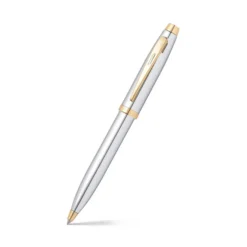 Sheaffer® Gift Set ft. Bright Chrome S100 9340 with Gold Tone Trim as Set of 2 pens - Ballpoint Pen & Fountain pen (M)