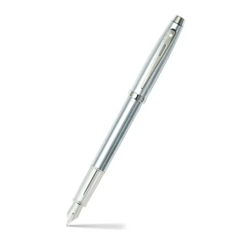 Sheaffer® Gift Set ft. Brushed Chrome S100 9306 with Chrome Trim as Set of 2 pens - Rollerball Pen & Fountain pen (M)