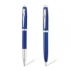 Sheaffer® Gift Set ft. Glossy Blue S100 9339 with Chrome Trim as Set of 2 pens - Ballpoint Pen & Rollerball pen