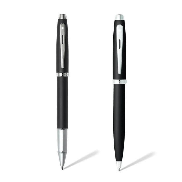 Sheaffer® Gift Set ft. Matte Black S100 9317 with Chrome Trim as Set of 2 pens - Ballpoint Pen & Rollerball pen 3 Sheaffer® Gift Set ft. Matte Black S100 9317 with Chrome Trim as Set of 2 pens - Ballpoint Pen & Rollerball pen