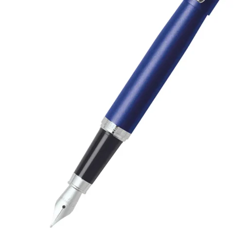 Sheaffer® VFM Neon Blue Fountain Pen With Chrome Trims - Medium