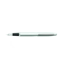 Sheaffer® VFM Strobe Silver Fountain Pen With Chrome Trims - Fine