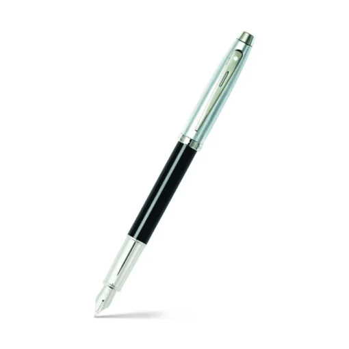 Sheaffer®100 Black and Chrome Fountain Pen With Chrome Trims - Fine 5 Sheaffer®100 Black and Chrome Fountain Pen With Chrome Trims - Fine