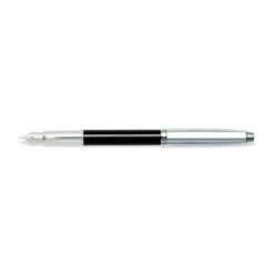 Sheaffer®100 Black and Chrome Fountain Pen With Chrome Trims - Fine 7 Sheaffer®100 Black and Chrome Fountain Pen With Chrome Trims - Fine