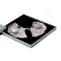 Shell Designed Silver Plate Set, Size-Medium, Set of 2